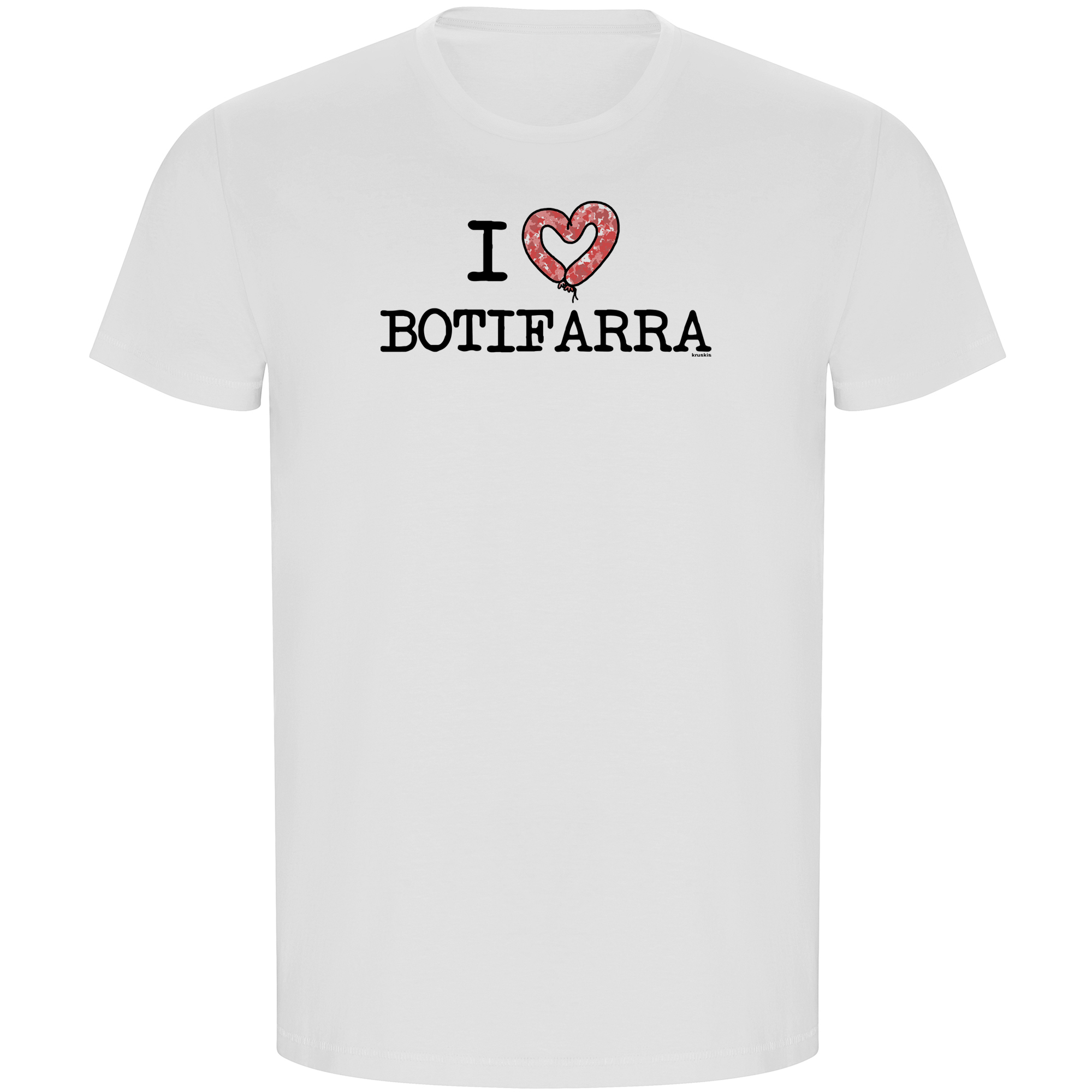 T Shirt ECO Catalonie I Love Botifarra Korte Mowen Man
