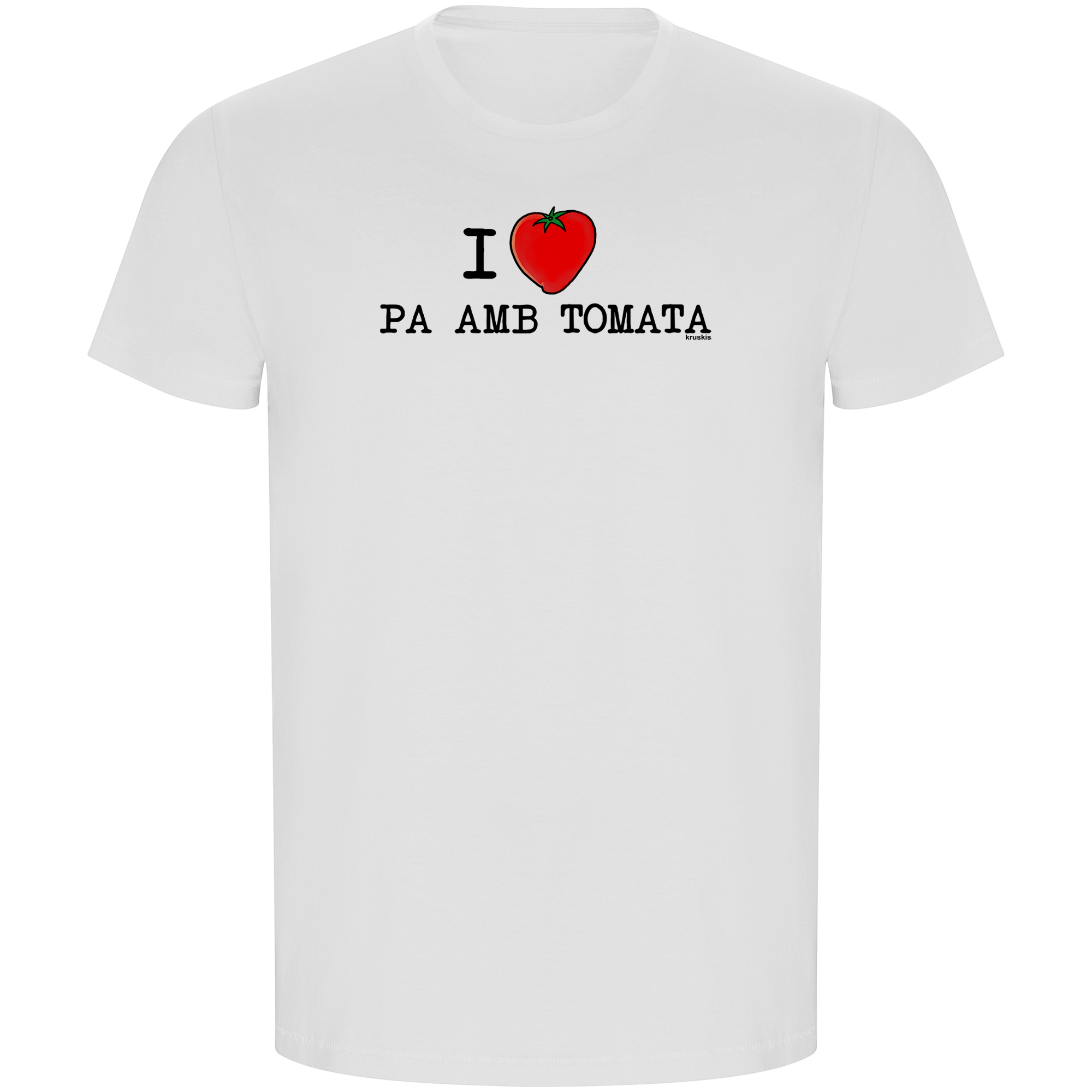 T Shirt ECO Catalogne I Love Pa amb Tomata Manche Courte Homme