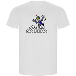 T Shirt ECO Katalonia Soc un Maquina Krotki Rekaw Czlowiek