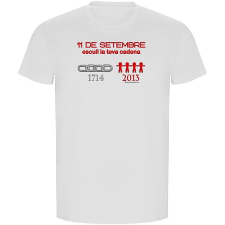 Camiseta ECO Catalunya Via Catalana Cadenas Manga Corta Hombre