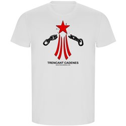 Camiseta ECO Catalunya Via Catalana Trencant Cadenes Manga Corta Hombre