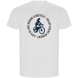 T Shirt ECO Cycling Life is Like Riding Short Sleeves Man