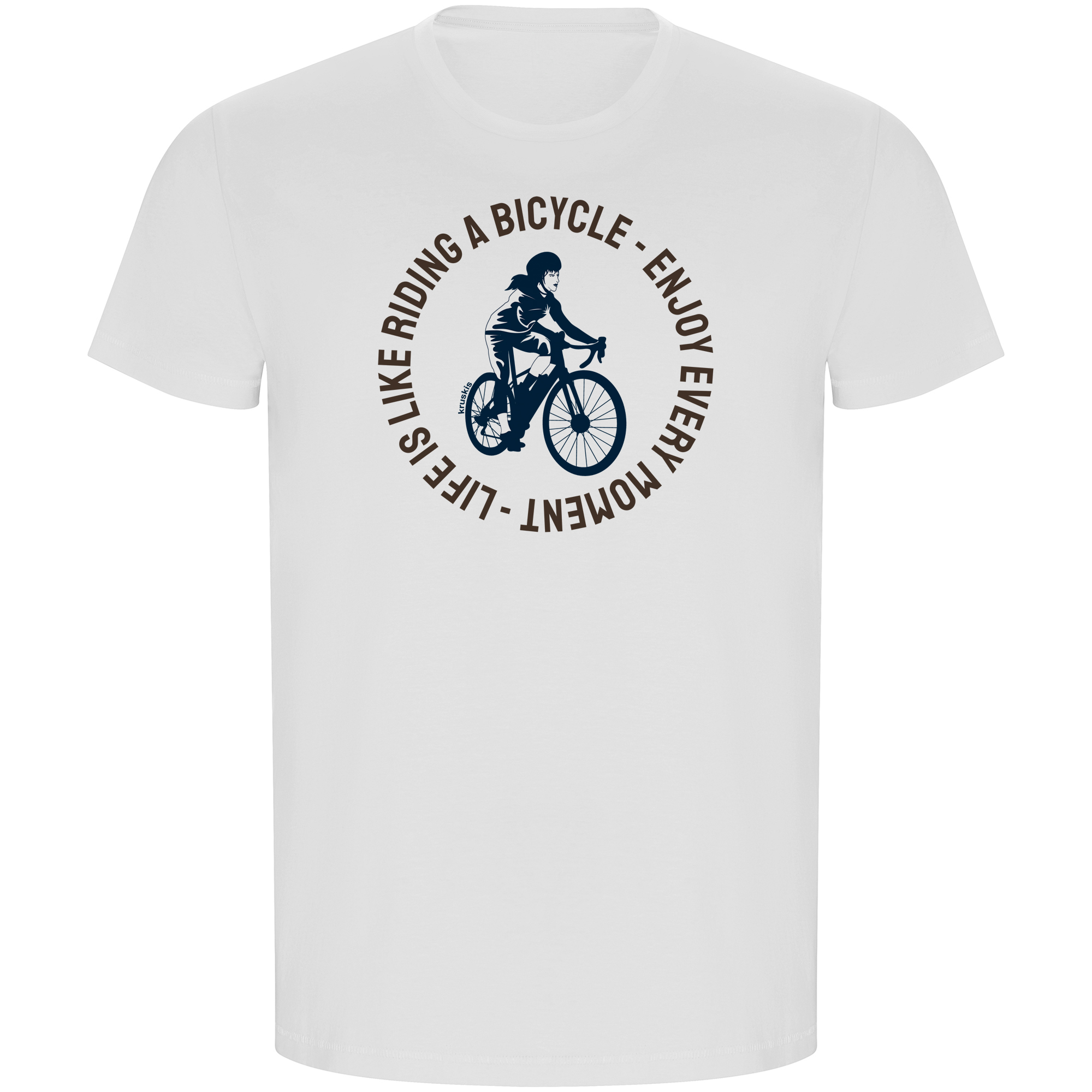 T Shirt ECO Jazda rowerem Life is Like Riding Krotki Rekaw Czlowiek