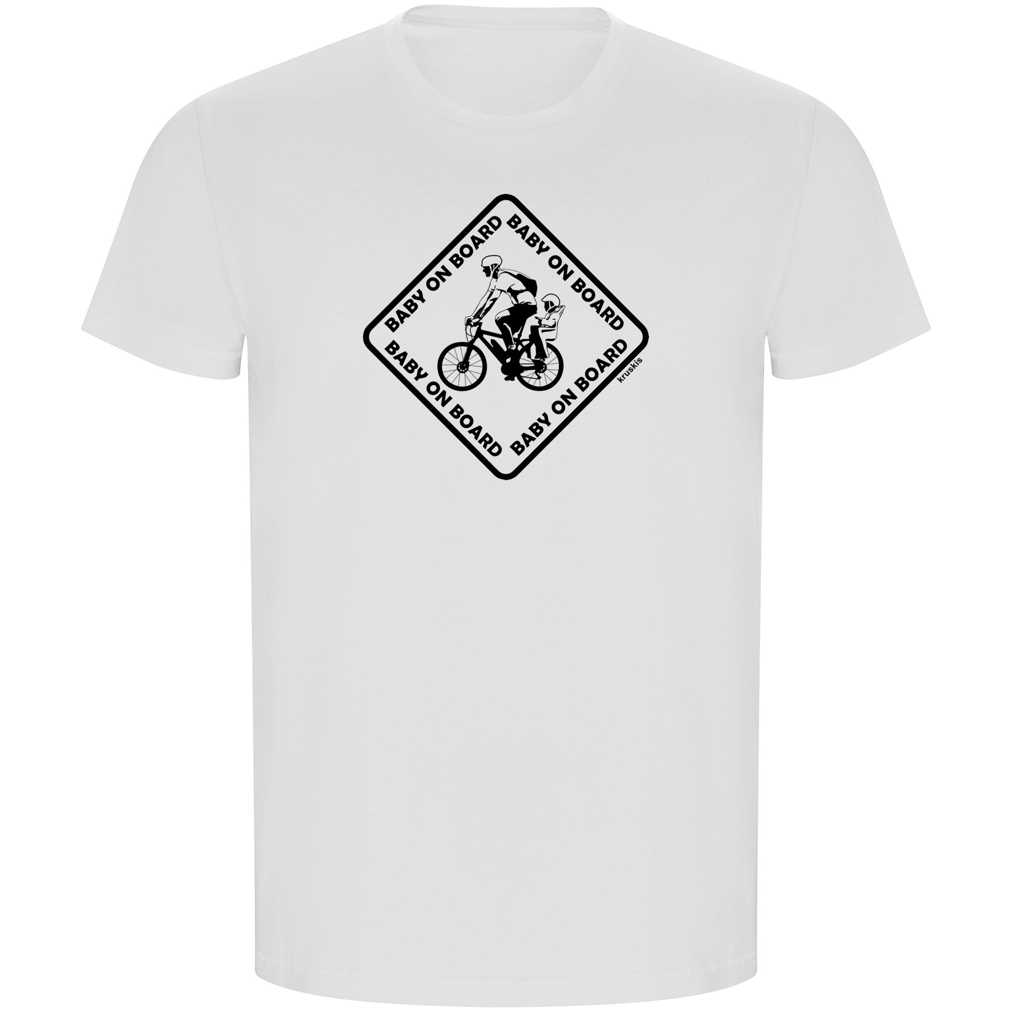 T Shirt ECO Cycling Baby on Board Short Sleeves Man