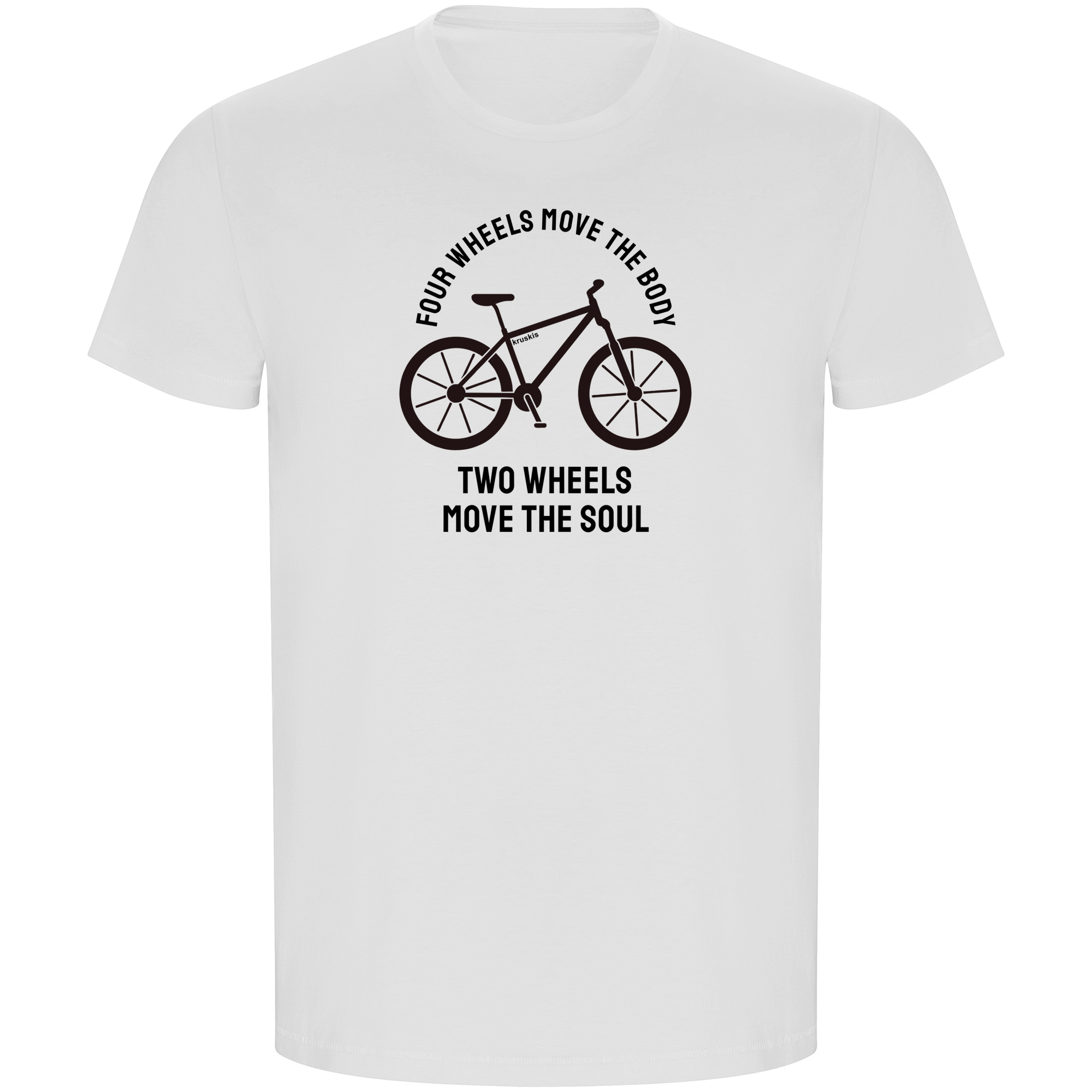 T Shirt ECO Jazda rowerem Four Wheels Move the Body Krotki Rekaw Czlowiek