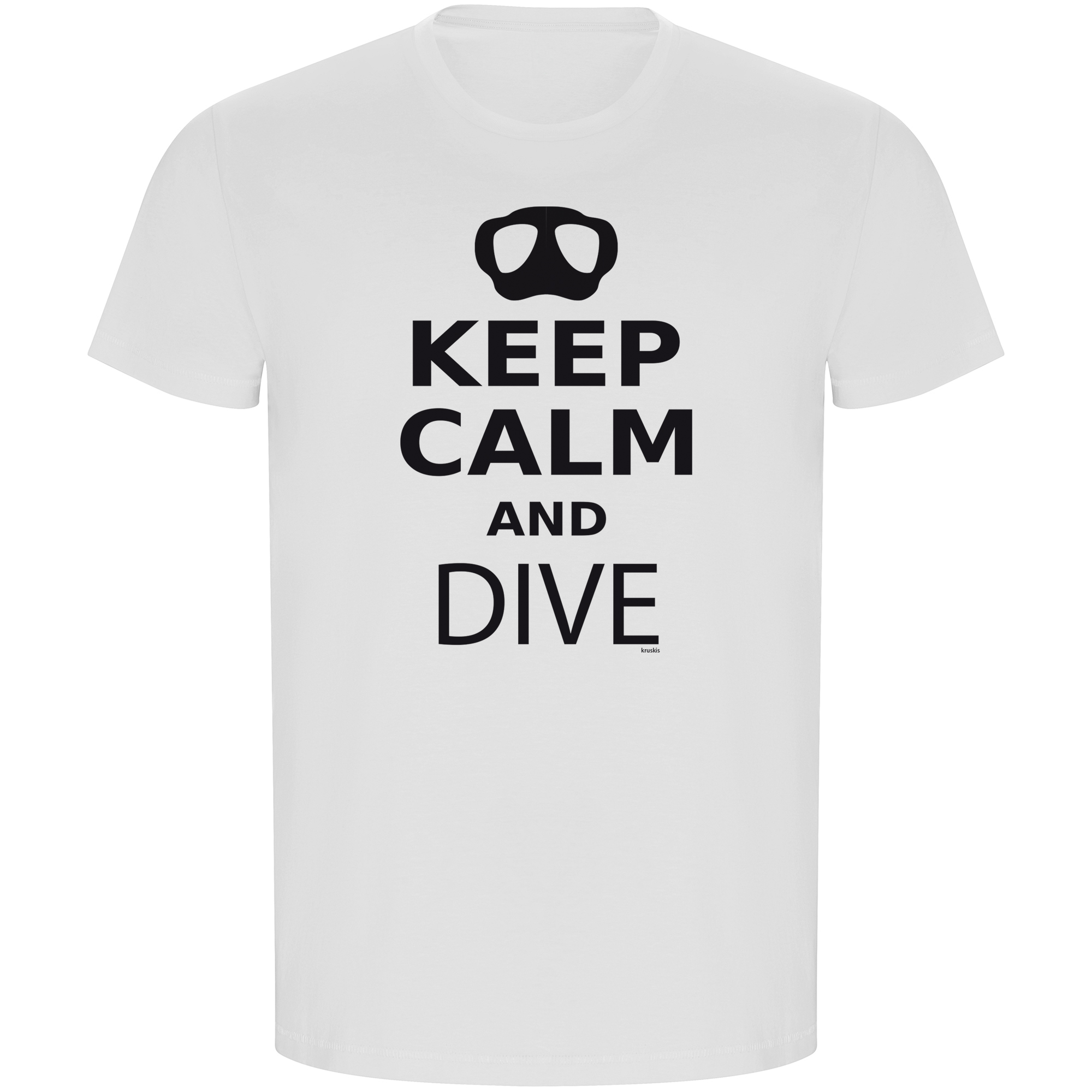 T Shirt ECO Tauchen Keep Calm And Dive Kurzarm Mann