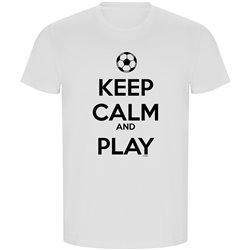 T Shirt ECO Voetbal Keep Calm And Play Football Korte Mowen Man