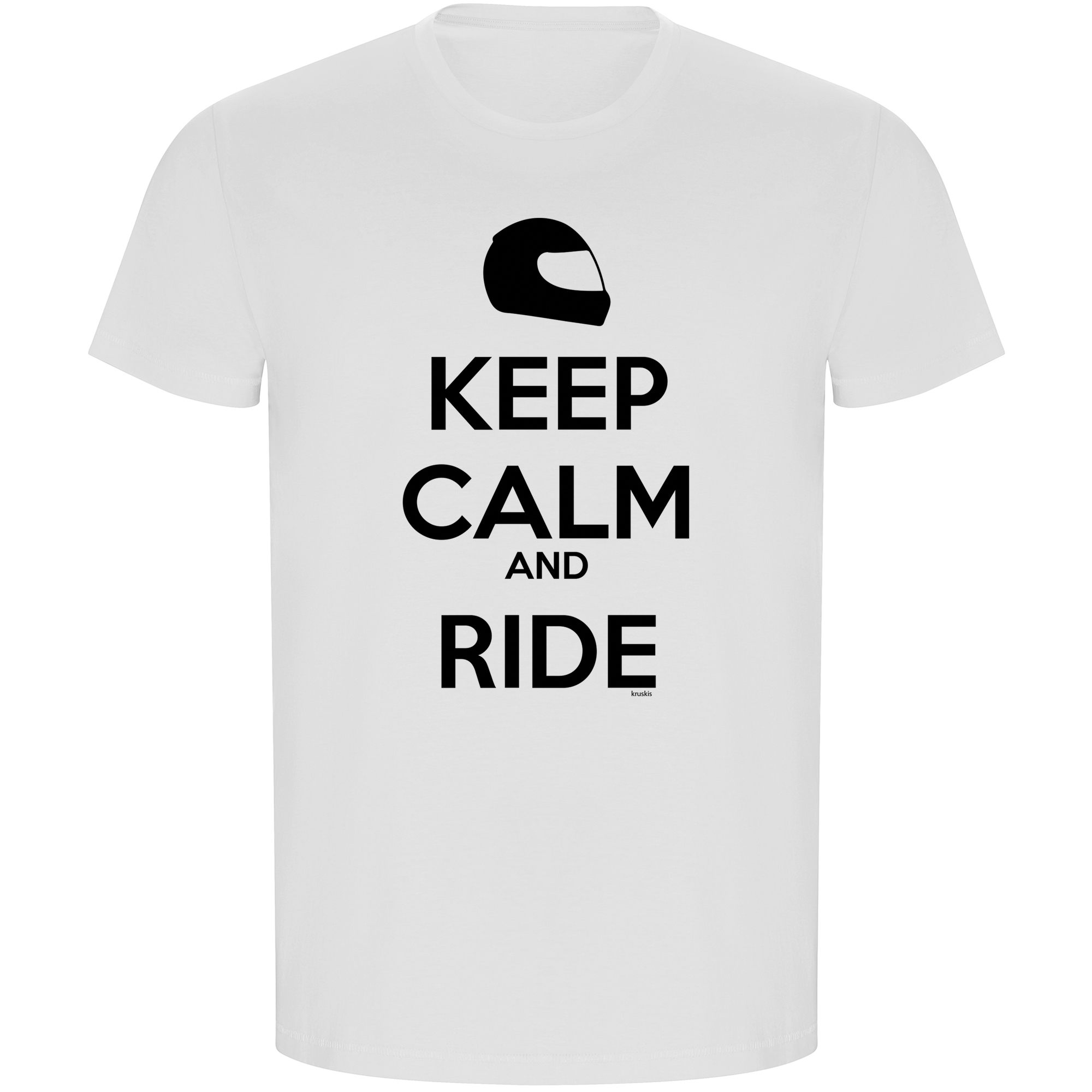 T Shirt ECO Motociclismo Keep Calm And Ride Manica Corta Uomo