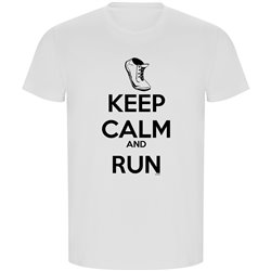 T Shirt ECO Lopning Keep Calm and Run Kortarmad Man