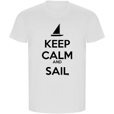 T Shirt ECO Nautical Keep Calm and Sail Short Sleeves Man