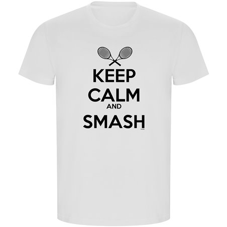 T Shirt ECO Tennis Keep Calm and Smash Short Sleeves Man