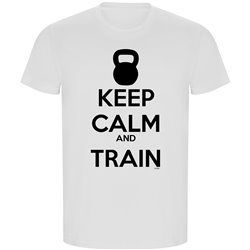 T Shirt ECO Silownia Keep Calm And Train Krotki Rekaw Czlowiek