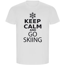 T Shirt ECO Sciare Keep Calm and Go Skiing Manica Corta Uomo