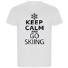 T Shirt ECO Ski Keep Calm and Go Skiing Manche Courte Homme