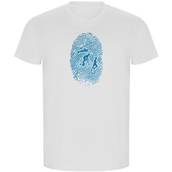 T Shirt ECO Rennen Triathlon Fingerprint Korte Mowen Man