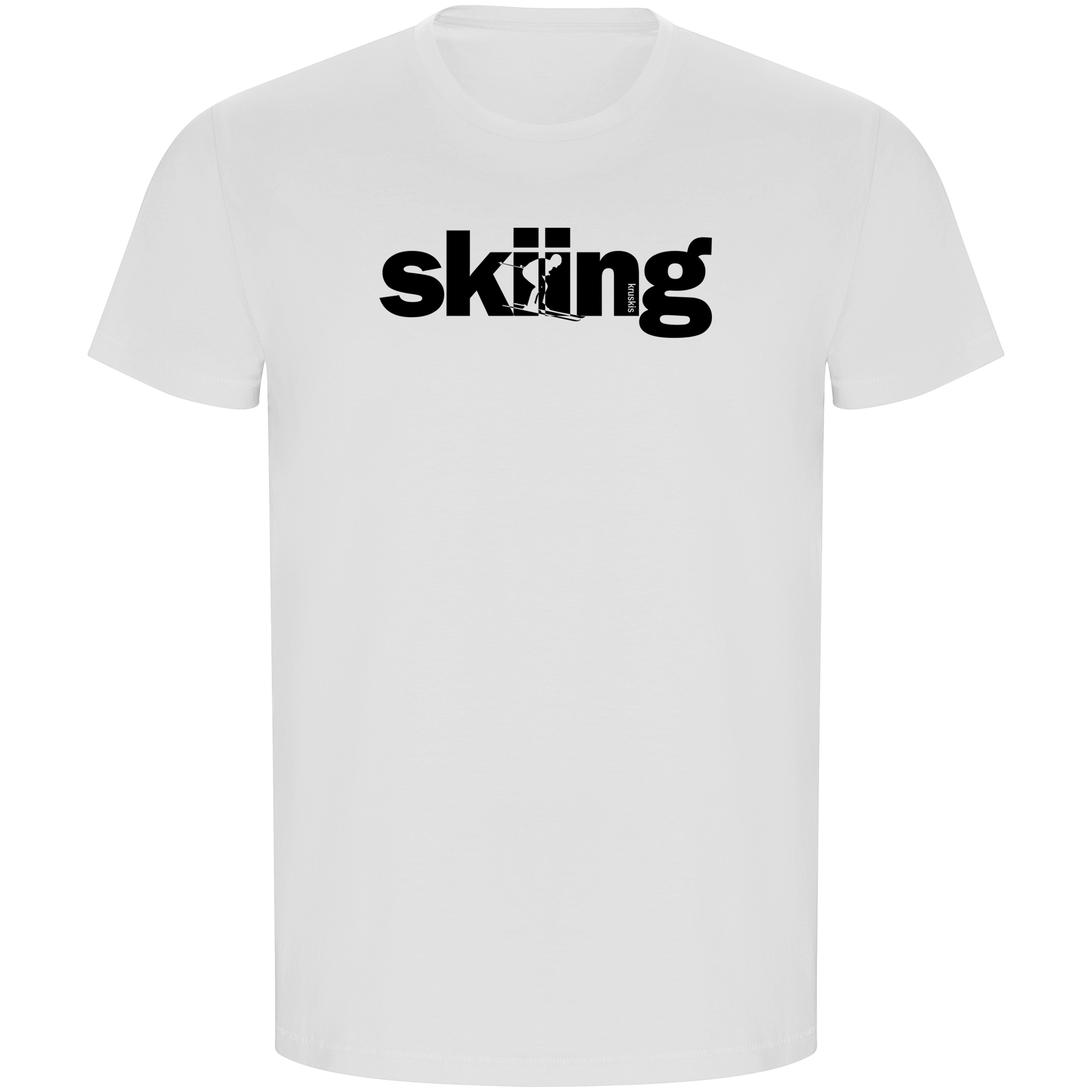 T Shirt ECO Ski Word Skiing Korte Mowen Man