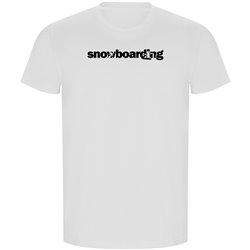 T Shirt ECO Snow Word Snowboarding Short Sleeves Man