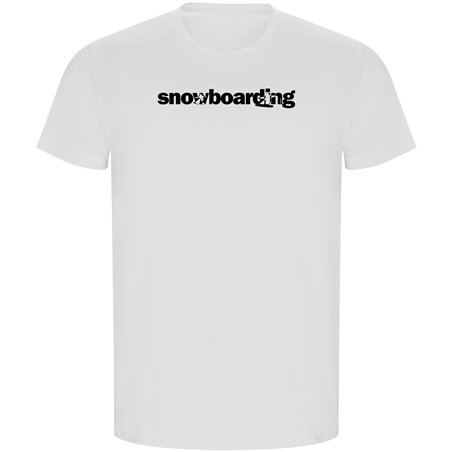 T Shirt ECO Snowboard Word Snowboarding Krotki Rekaw Czlowiek