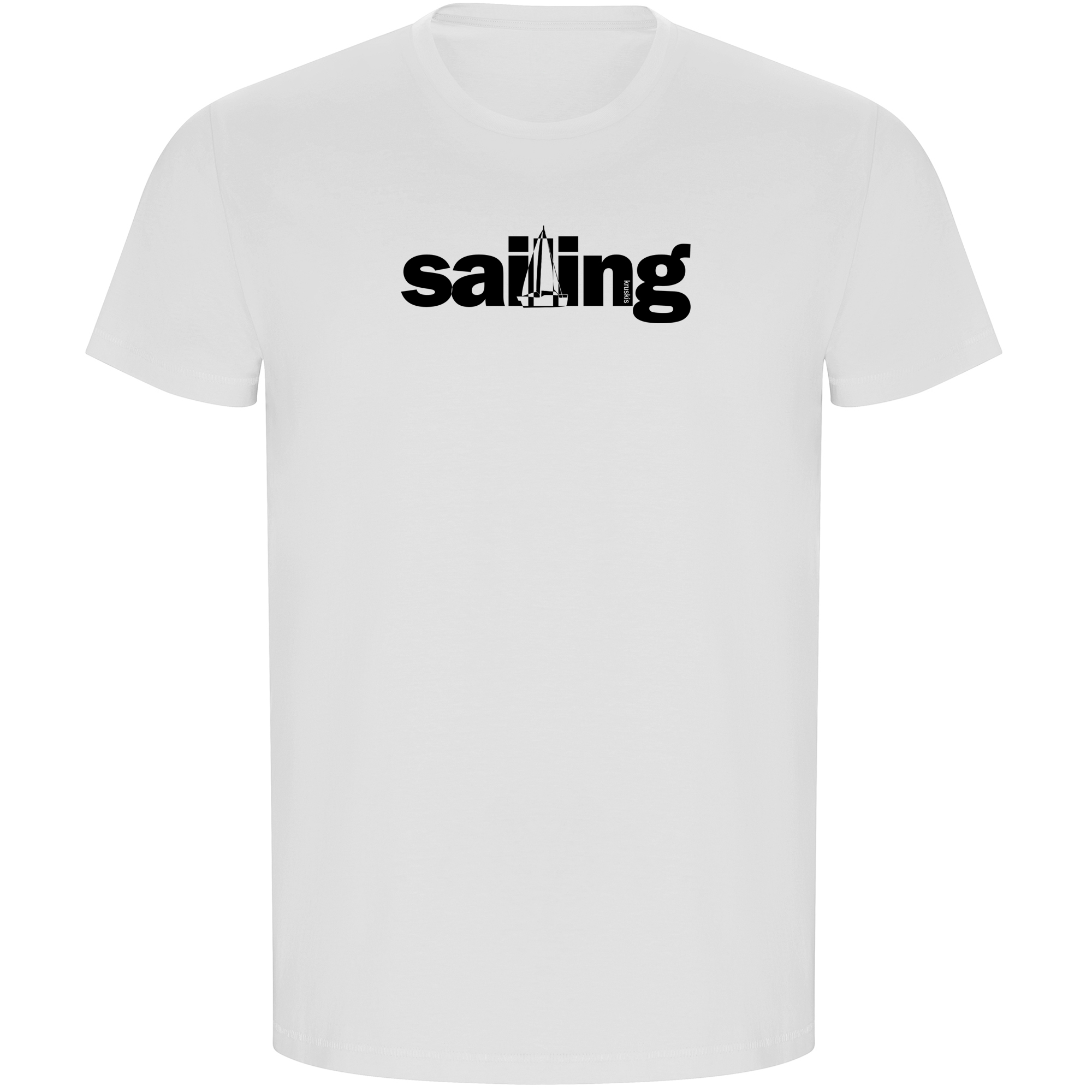 T Shirt ECO Nautisch Word Sailing Korte Mowen Man