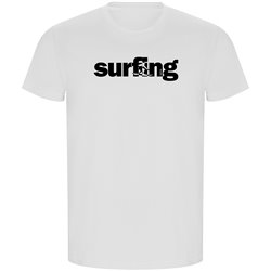 T Shirt ECO Surf Word Surfing Manica Corta Uomo