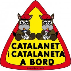 Adhesivo Catalanet i Catalaneta a Bord Interior