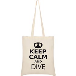 Borsa Cotone Immersione Keep Calm And Dive