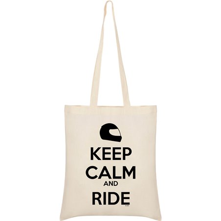 Bolsa Algodon Motociclismo Keep Calm And Ride