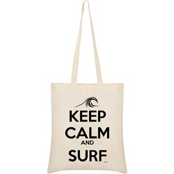 Bolsa Algodon Surf Surf Keep Calm and Surf