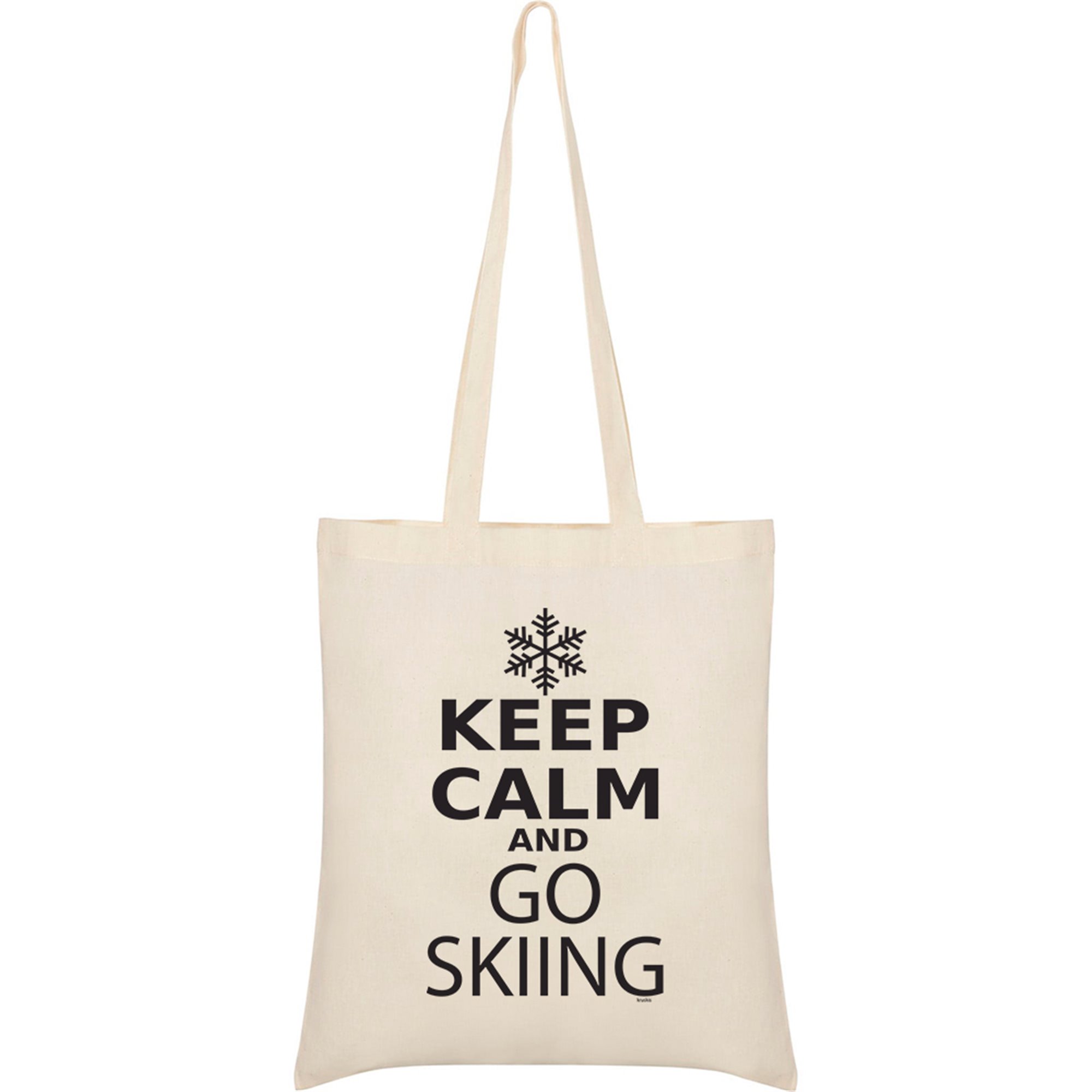 Vaska Bomull Aka skidor Keep Calm and Go Skiing