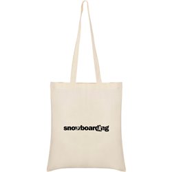 Borsa Cotone Snowboard Word Snowboarding