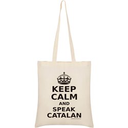 Sac Coton Catalogne Keep Calm and Speak Catalan