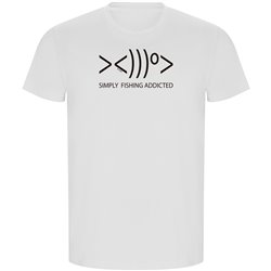 T Shirt ECO Peche Simply Fishing Addicted Manche Courte Homme