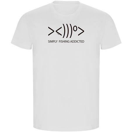 T Shirt ECO Peche Simply Fishing Addicted Manche Courte Homme