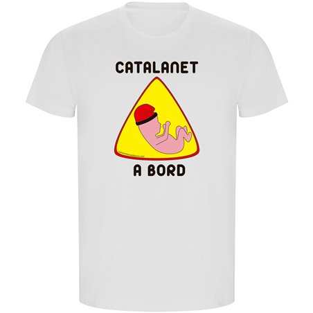 T Shirt ECO Katalonien Catalanet a Bord Kortarmad Man