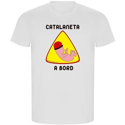 T Shirt ECO Katalonia Catalaneta a Bord Krotki Rekaw Czlowiek
