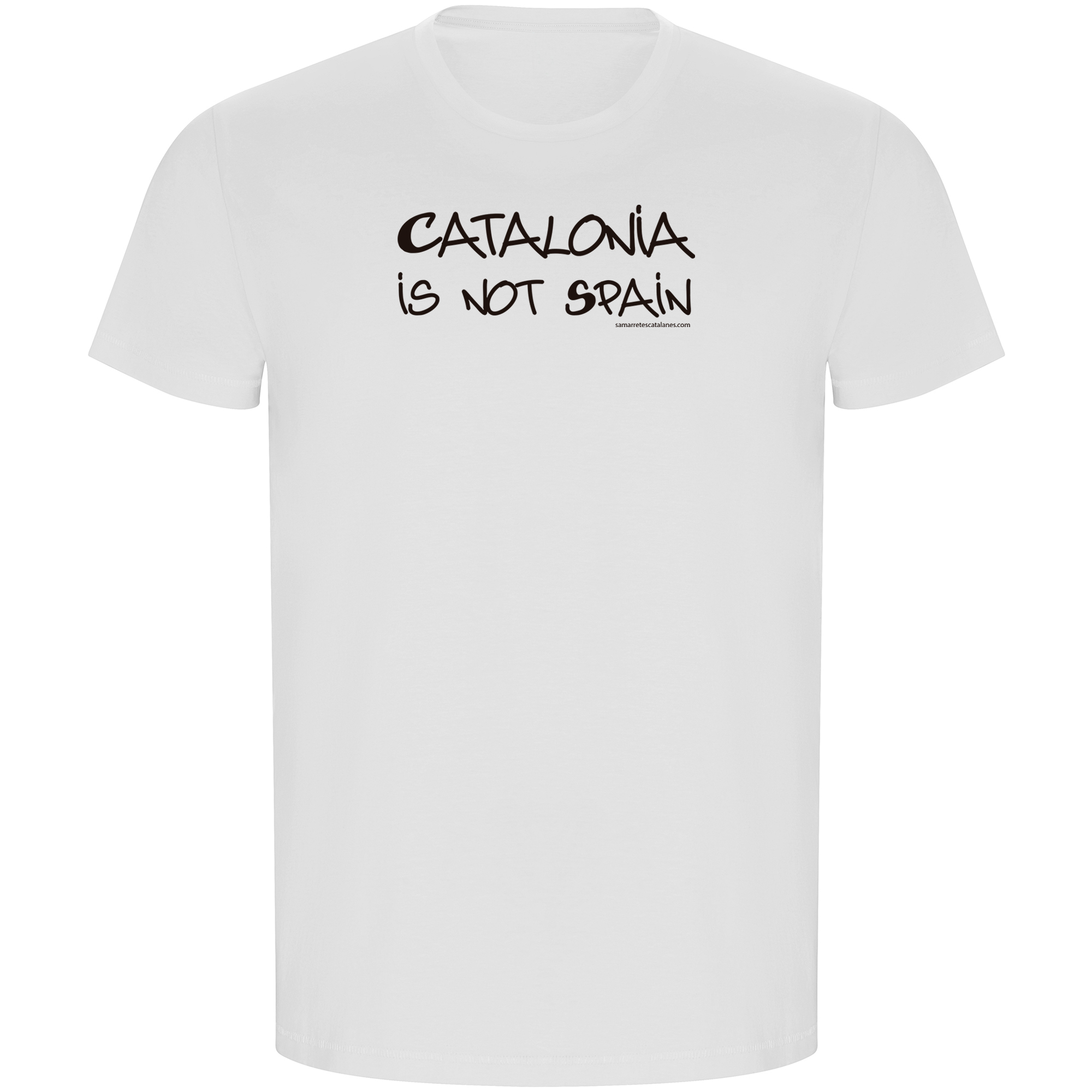 Camiseta ECO Catalunya Catalonia is not Spain Manga Corta Hombre