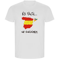 T Shirt ECO Catalogna Es Facil No Encaixem Manica Corta Uomo