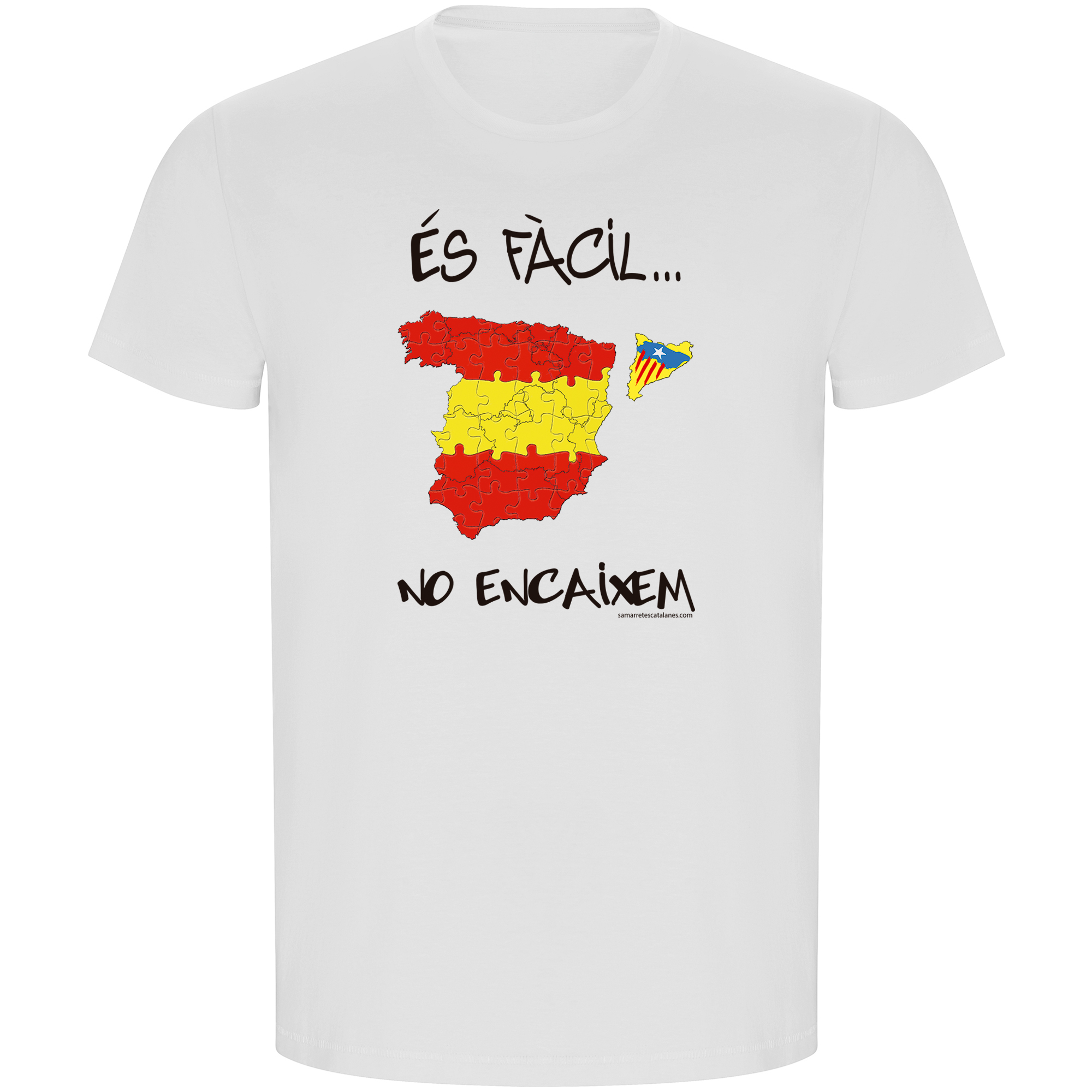 T Shirt ECO Catalonia Es Facil No Encaixem Short Sleeves Man