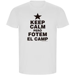 Camiseta ECO Catalunya Keep Calm pero fotem el Camp Manga Corta Hombre