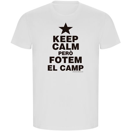 T Shirt ECO Catalogna Keep Calm pero fotem el Camp Manica Corta Uomo
