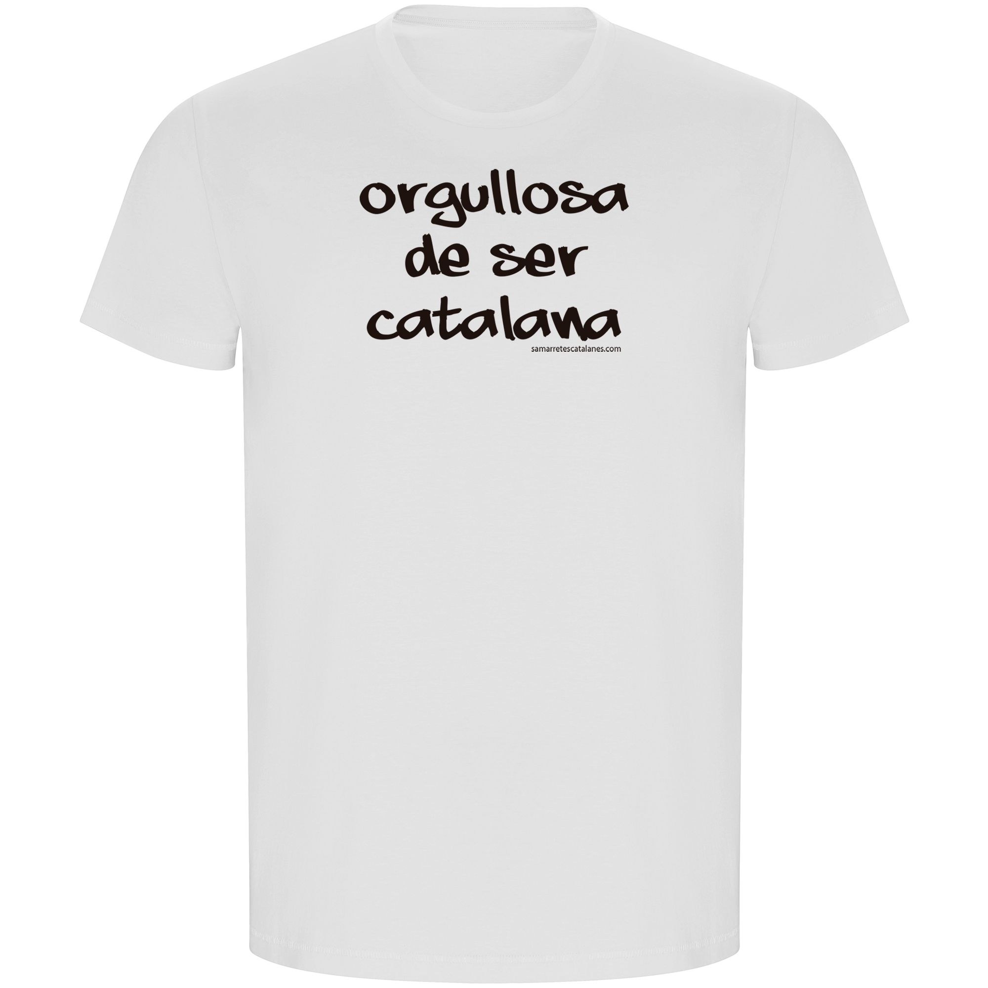 T Shirt ECO Katalonia Orgullosa de Ser Catalana Krotki Rekaw Czlowiek