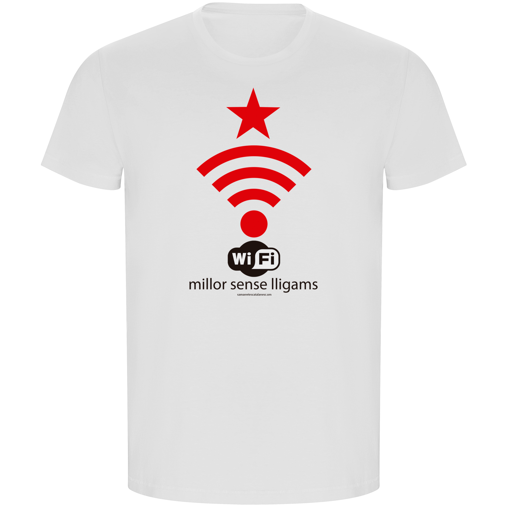 T Shirt ECO Catalonia Wifi Independent Short Sleeves Man