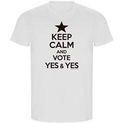 T Shirt ECO Catalogna Keep Calm And Vote Yes Manica Corta Uomo