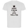 T Shirt ECO Catalonia Keep Calm And Vote Yes Short Sleeves Man