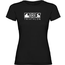 T Shirt Lopning Triathlon Kortarmad Kvinna