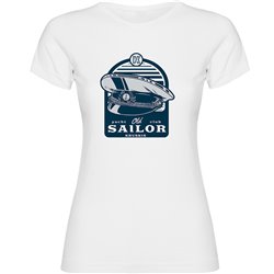 T Shirt Nautisk Sailor Kortarmad Kvinna