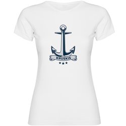 T Shirt Nautisk Anchor Kortarmad Kvinna