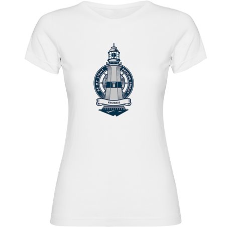 T Shirt Nautisch Lighthouse Kurzarm Frau