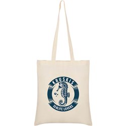 Bag Cotton Nautical Seahorse Unisex