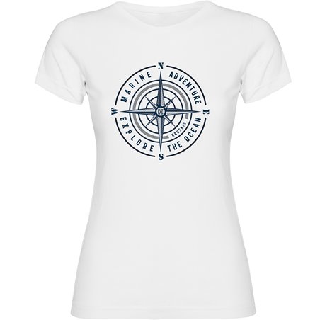 T Shirt Nautico Compass Rose Manica Corta Donna
